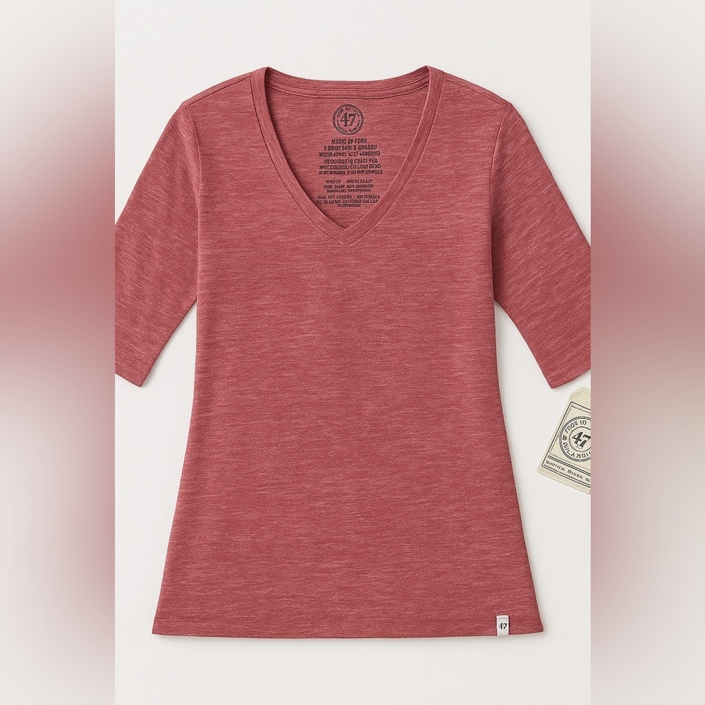 NEW WITH TAG — ’47 Brand Maroon V-Neck Tee